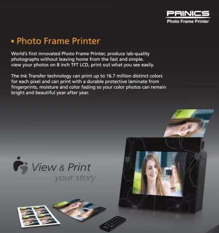 Prinics 8 inch Photo Frame Printer [ boxed ]