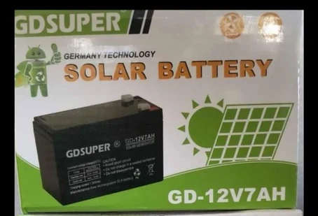 12 Volts 7 Amps SOLAR Battery - GD SUPER 12V 7A for Alarms, Gate, UPS