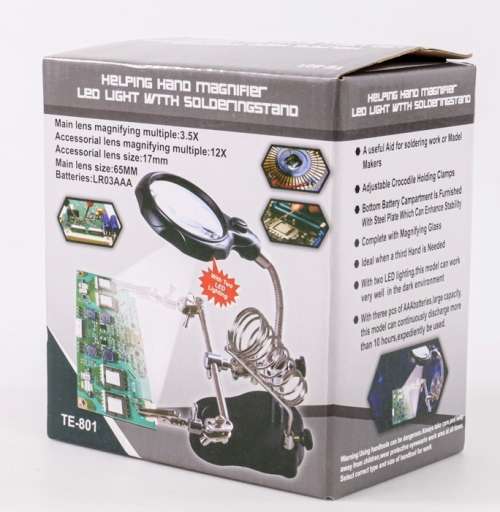 Helping Hands with Soldering Stand plus Magnifier and LED light