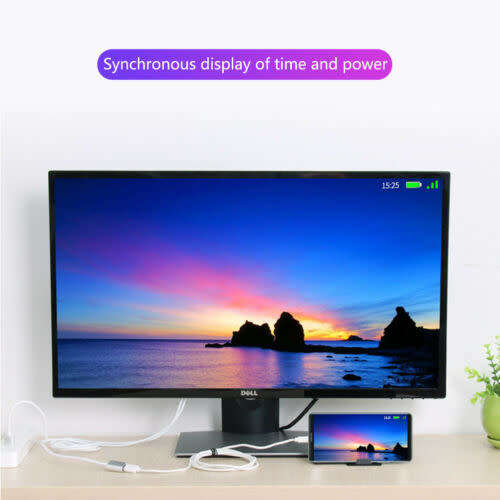 PowerUp USB to HDMI Digital converter Cable - ScreenShare Apple or Android phone Tablet to TV