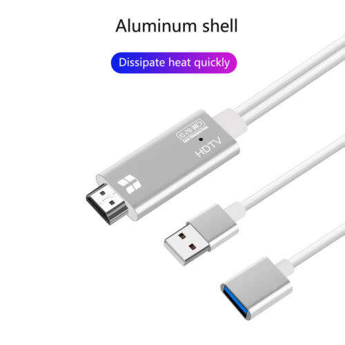 PowerUp USB to HDMI Digital converter Cable - ScreenShare Apple or Android phone Tablet to TV