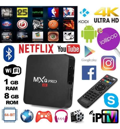 Android TV BOX - 4K MXQ Pro Media Player Video Streaming