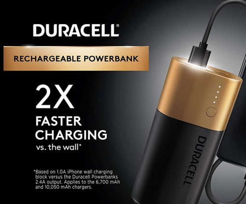 Duracell Rechargeable Powerbank 6700 mAh - SEALED Power Bank - 2X Faster Charging