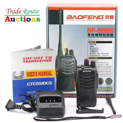 High Quality Baofeng Portable Two-Way Radio Set (1 PAIR- 2 X Handsets) Walkie Talkie UHF 400-470MHz