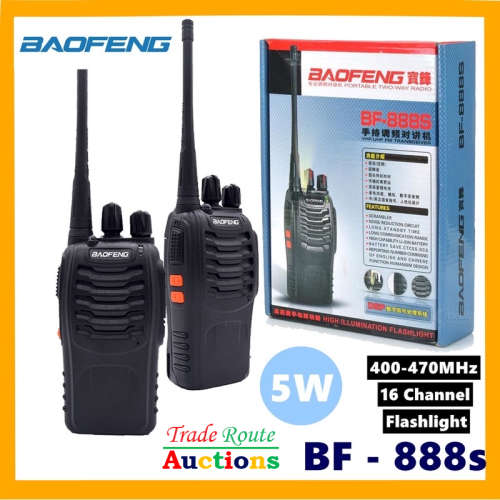 High Quality Baofeng Portable Two-Way Radio Set (1 PAIR- 2 X Handsets) Walkie Talkie UHF 400-470MHz