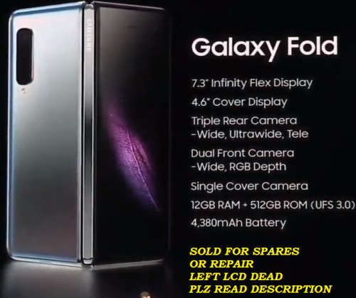 Samsung Galaxy Fold SM-F900F Smartphone - For Spares (or) Repairs