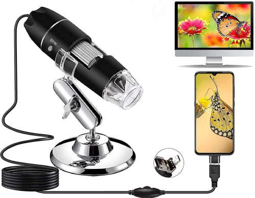 1600X Zoom Digital Microscope with 8 X LED Lights - 50X to 1600X magnification