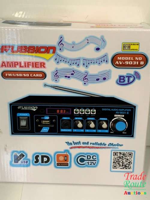 Fussion Digital Audio Amplifier - AV-9031 B FM RADIO - USB - SD CARD - 12V DC / 220V AC