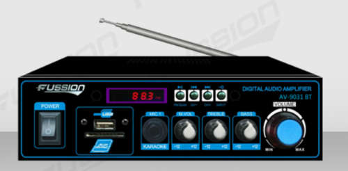 Fussion Digital Audio Amplifier - AV-9031 B FM RADIO - USB - SD CARD - 12V DC / 220V AC