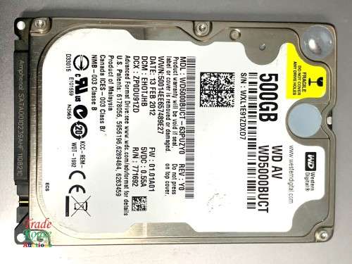 Western Digital 500GB SATA  2.5 Inch Hard Drive WD5000BUCT HDD