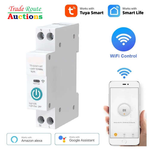 Wireless WiFi Smart WiFi Geyser timer switch - Smart Life/Tuya app 63A WiFi Smart Circuit Breaker