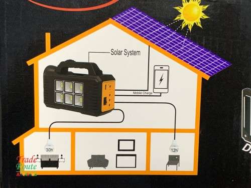 Solar Charging Station - Solar Lighting System Power Bank with Lights & Solar Panel