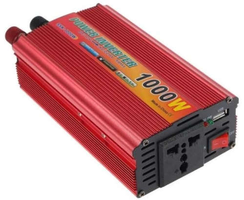 1000Watts 12Volts DC to AC Inverter - 1000W 12V - Can connect to Gel, Deep Cycle Batteries