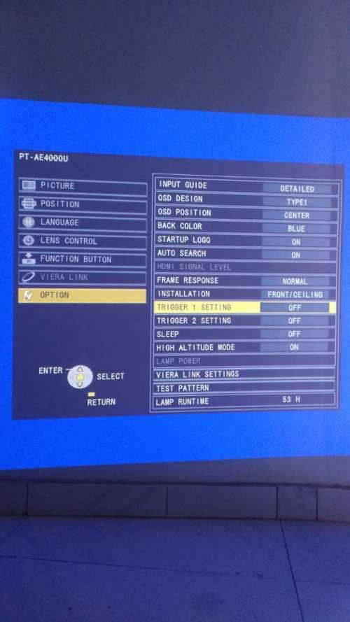 Panasonic PT-AE4000U HD LCD Home Cinema Projector [ only 53 Lamp Hours ]