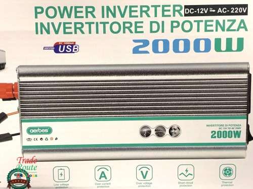 2000watts 12v DC to AC Inverter - Aerbes AB-Q015 2000W 12V for Gel  Deep Cycle Car Truck Batteries