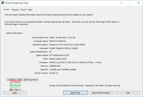 HP ProDesk 600 G3 SFF Desktop Computer PC | Core i5 7th Generation