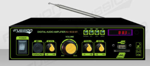 Fussion Digital Audio Amplifier - AV-9030 B FM RADIO - USB - SD CARD - 12V DC / 220V AC