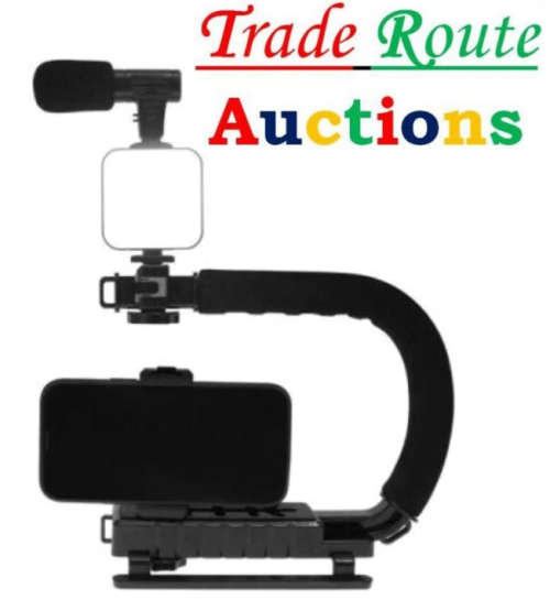 TIKTOK YOUTUBE Vlog Kit Live video package, mini stand, led light, microphone Camera Cradle C-handle