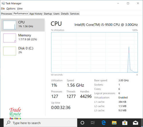 HP Prodesk 400 G6 SFF Desktop Computer | Core i5 9500 9th Gen 3.0Ghz | 8GB RAM | 256GB SSD