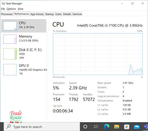 Dell OptiPlex 3050 Mini Tower Desktop PC | Core i3 7100 7th Gen 3.9Ghz