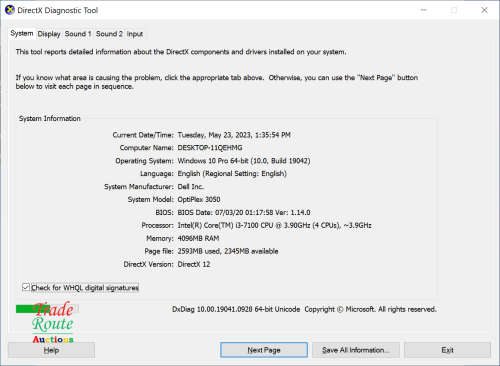 Dell OptiPlex 3050 Mini Tower Desktop PC | Core i3 7100 7th Gen 3.9Ghz