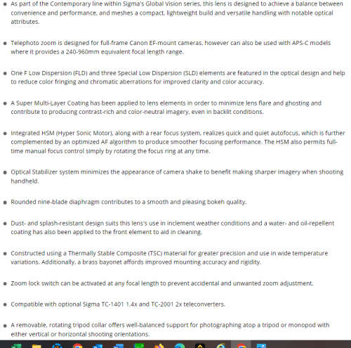 Sigma 150-600mm Lens OS HSM Sport For Canon DSLR Camera Lens [CANON MOUNT]