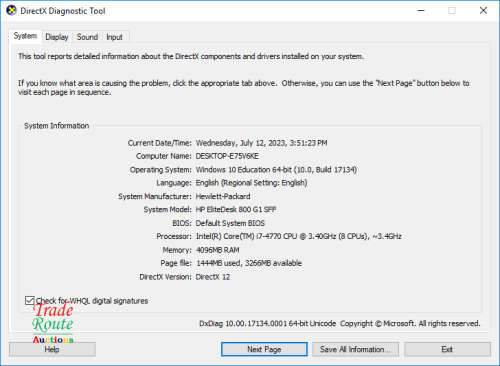 HP ELITEDESK 800 G1 SFF Desktop PC | Core i7 4770 3.4Ghz | 4GB RAM | 500GB HDD DESKTOP PC