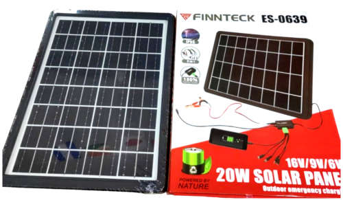 20w Solar Panel 16v/9v/6v - Outdoor Solar Panel Emergency Charging Unit