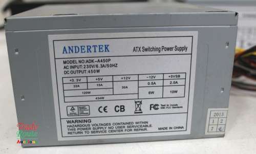 3 x Assorted Computer Power Supplies (Raidmax 530W +Andertek 450w x 2) - 1 bid for all 3