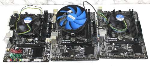 3 X Computer Motherboards Assorted + 3 x Processors (Core i5 + Pentium + Celeron)  [salvage stock]