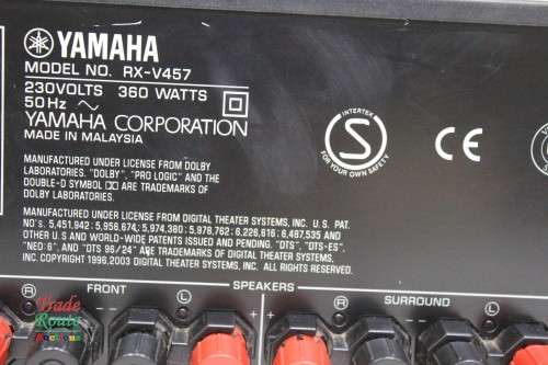 Yamaha Sound AV Receiver RX-V457 Amplifier [ Salvage stock - No Sound ]