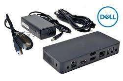 Dell D3100 USB 3.0 Ultra HD/4K Triple Display Docking Station , Black + 45W DELL Charger