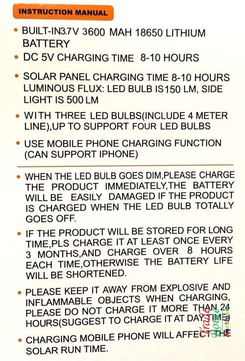 Solar Charging Station - Solar Lighting System Power Bank with Lights & Solar Panel