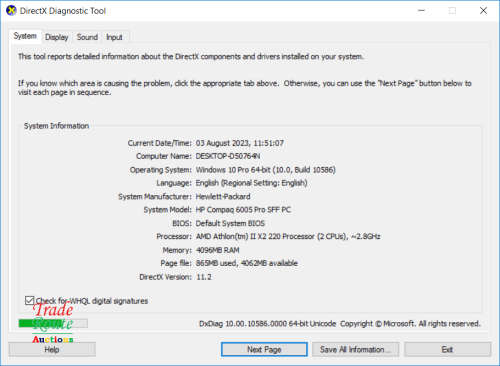 HP COMPAQ 6005 PRO SFF DESKTOP PC | AMD Athlon II X2 220 Processor | 4GB RAM | 2TB HDD