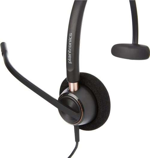 Plantronics Poly EncorePro HW510 Noise Cancelling Over Head Monaural Headset (For Call Centres)