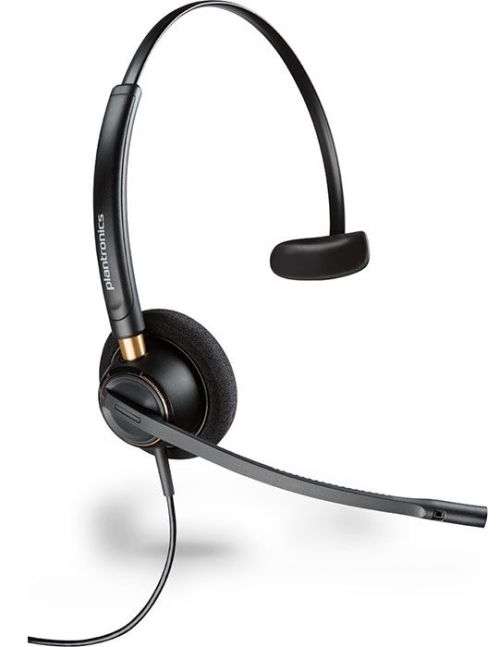 Plantronics Poly EncorePro HW510 Noise Cancelling Over Head Monaural Headset (For Call Centres)