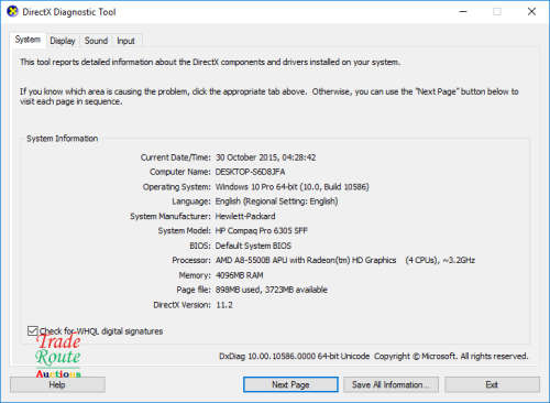 HP COMPAQ 6305 PRO SFF PC | AMD A8-5500B Processor 3.2GHz with Radeon Graphics [ 4GB RAM | 2TB HDD ]