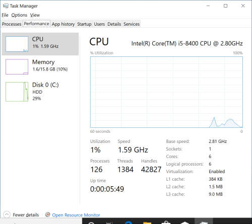 Dell OptiPlex 3060 SFF Desktop PC | Core i5 8400 8th Gen 2.8Ghz | 16GB RAM | 1TB HDD
