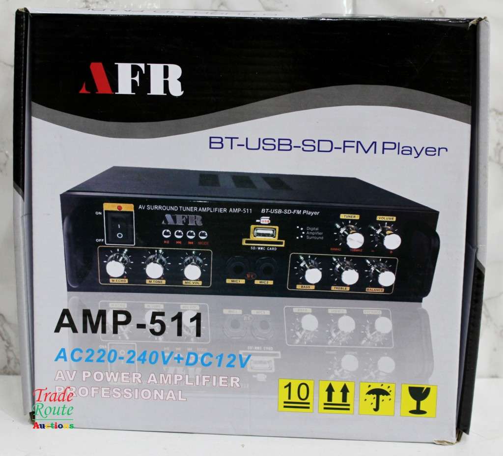 AFR Digital Audio Amplifier AMP-511 FM RADIO - USB - SD CARD - 12V DC / 220V AC