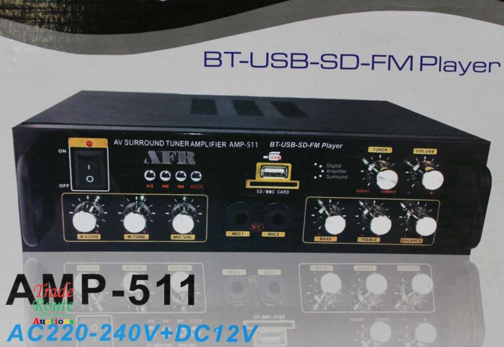 AFR Digital Audio Amplifier AMP-511 FM RADIO - USB - SD CARD - 12V DC / 220V AC
