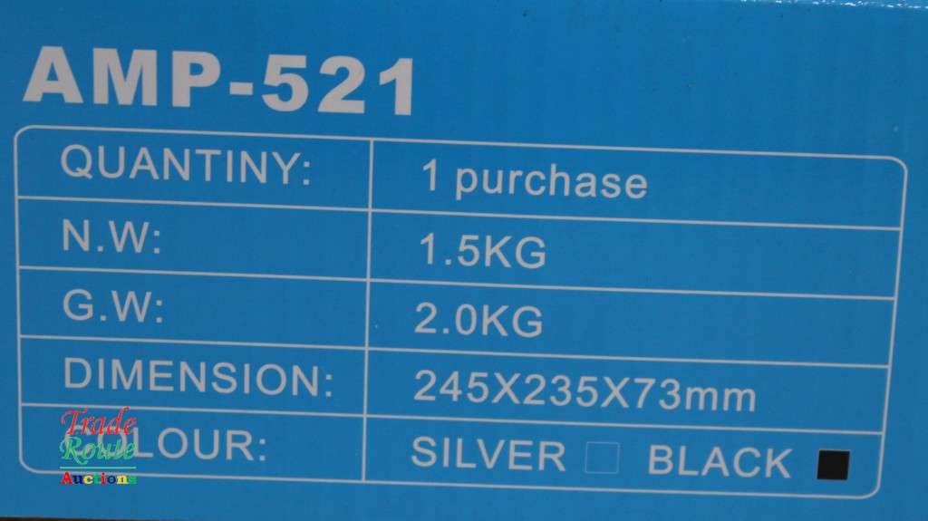 AFR Digital Audio Amplifier AMP-521 FM RADIO - USB - SD CARD - 12V DC / 220V AC