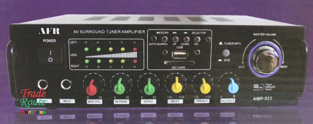 AFR Digital Audio Amplifier AMP-525 FM RADIO - USB - SD CARD - 12V DC / 220V AC