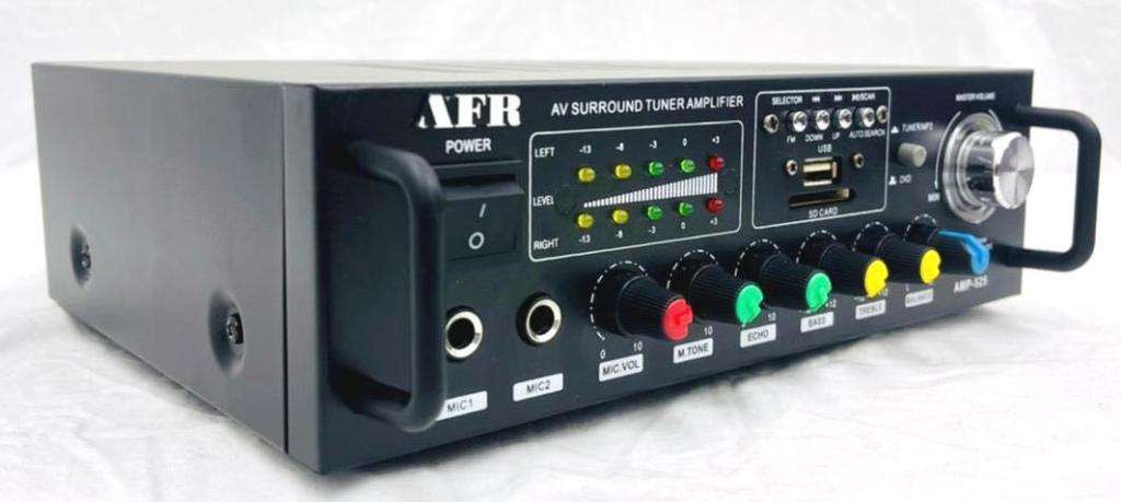 AFR Digital Audio Amplifier AMP-525 FM RADIO - USB - SD CARD - 12V DC / 220V AC