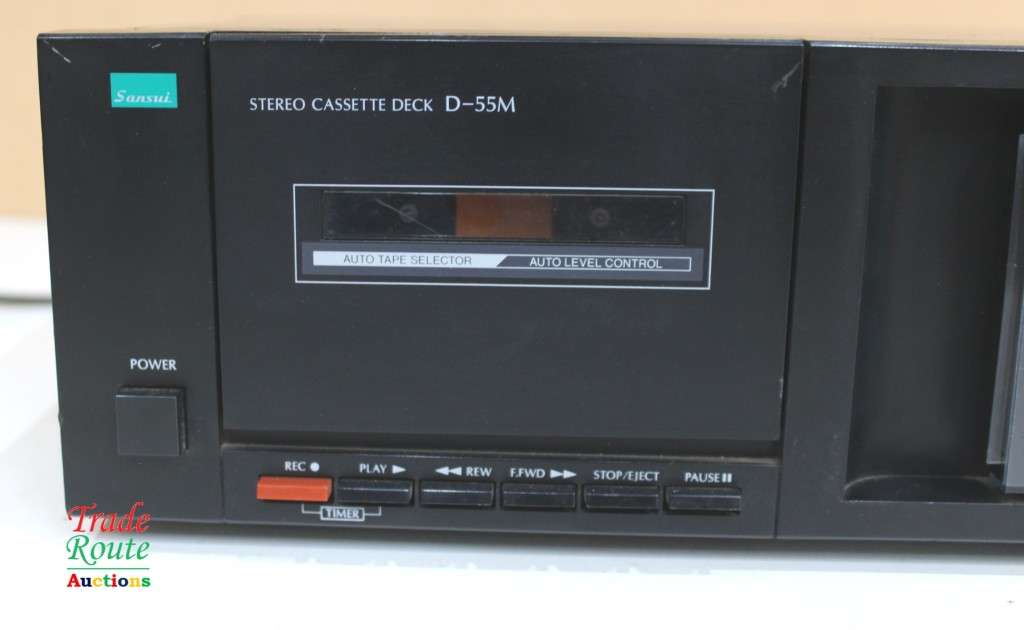 SANSUI D-55M STEREO CASSETTE DECK  [ POWERS ON / SALVAGE STOCK ]