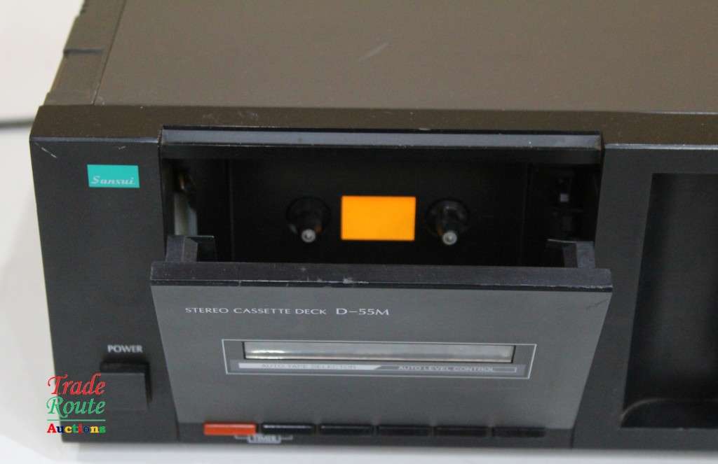 SANSUI D-55M STEREO CASSETTE DECK  [ POWERS ON / SALVAGE STOCK ]