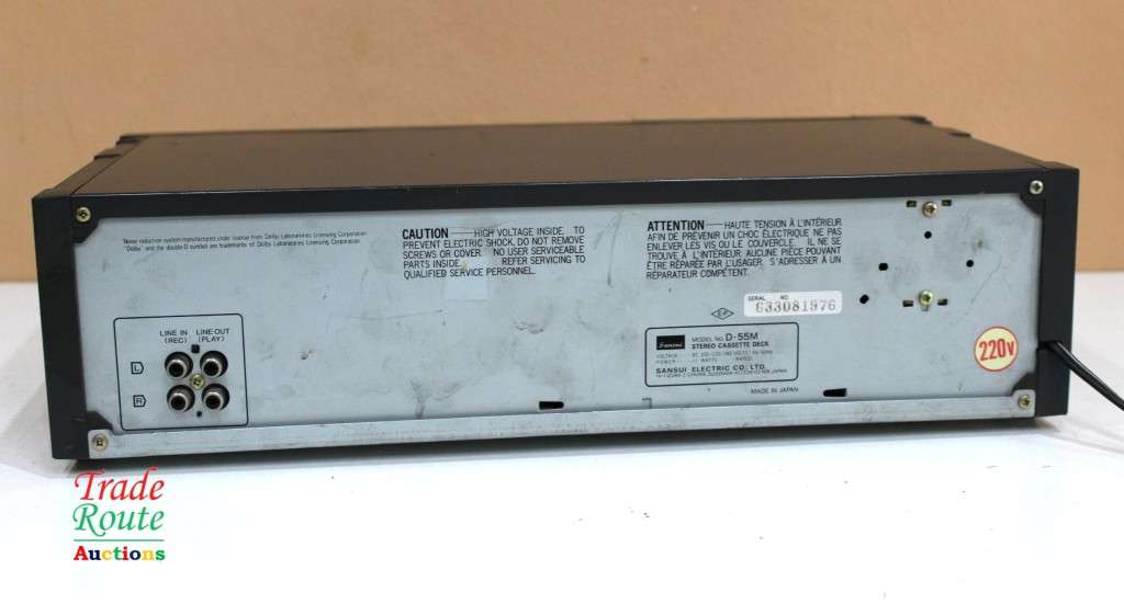 SANSUI D-55M STEREO CASSETTE DECK  [ POWERS ON / SALVAGE STOCK ]