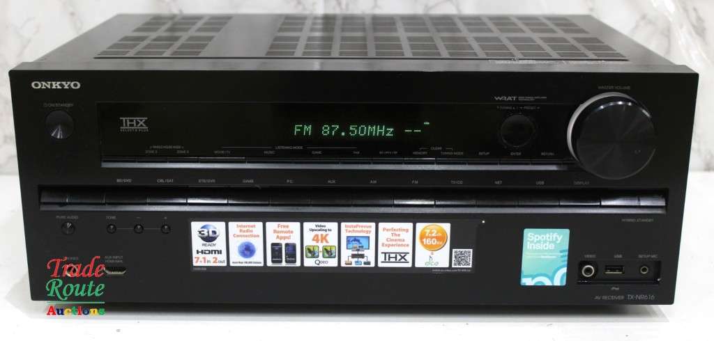 ONKYO TX-NR616 7.2- Channel Network A/V Receiver - [ NO SOUND ] [FOR SPARES OR REPAIR]