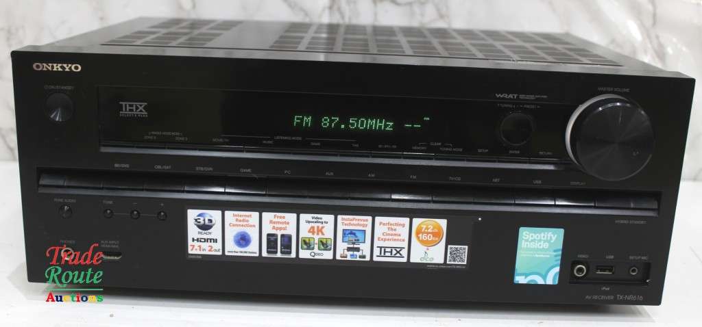 ONKYO TX-NR616 7.2- Channel Network A/V Receiver - [ NO SOUND ] [FOR SPARES OR REPAIR]