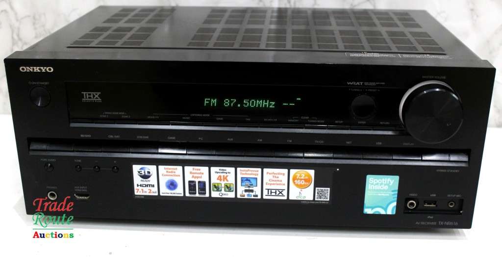ONKYO TX-NR616 7.2- Channel Network A/V Receiver - [ NO SOUND ] [FOR SPARES OR REPAIR]