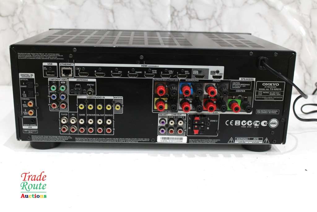 ONKYO TX-NR616 7.2- Channel Network A/V Receiver - [ NO SOUND ] [FOR SPARES OR REPAIR]